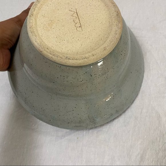 Large Blue Handmade Ceramic Pottery Bowl Dish - Picture 5 of 8